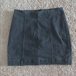 Black denim free people skirt